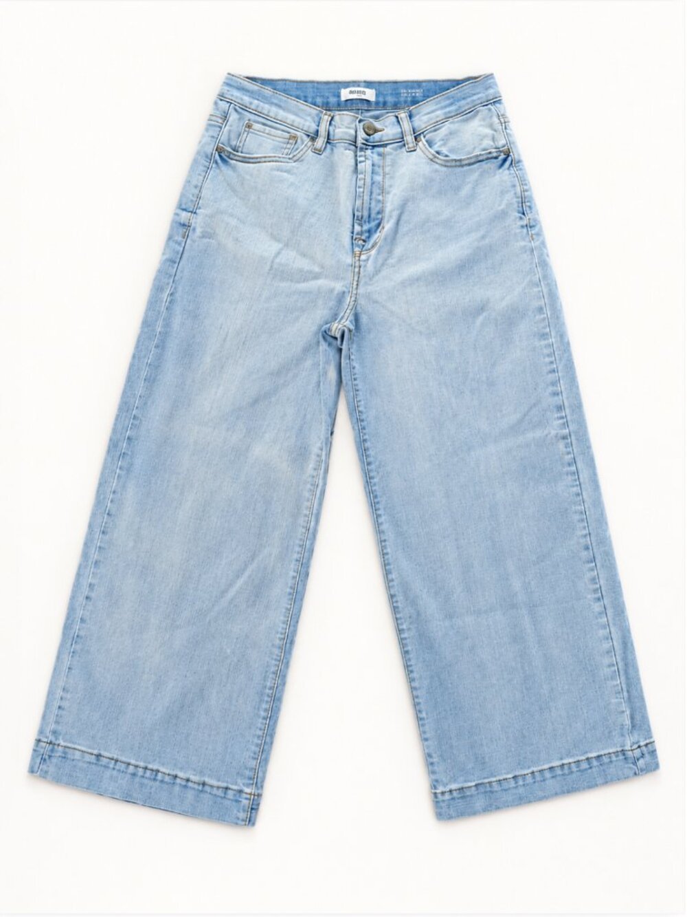Kensie The High Rise Wide Leg Ankle Jeans Light Wash Size 6/28